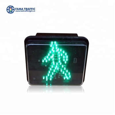 8"square static green pedestrian traffic signal light